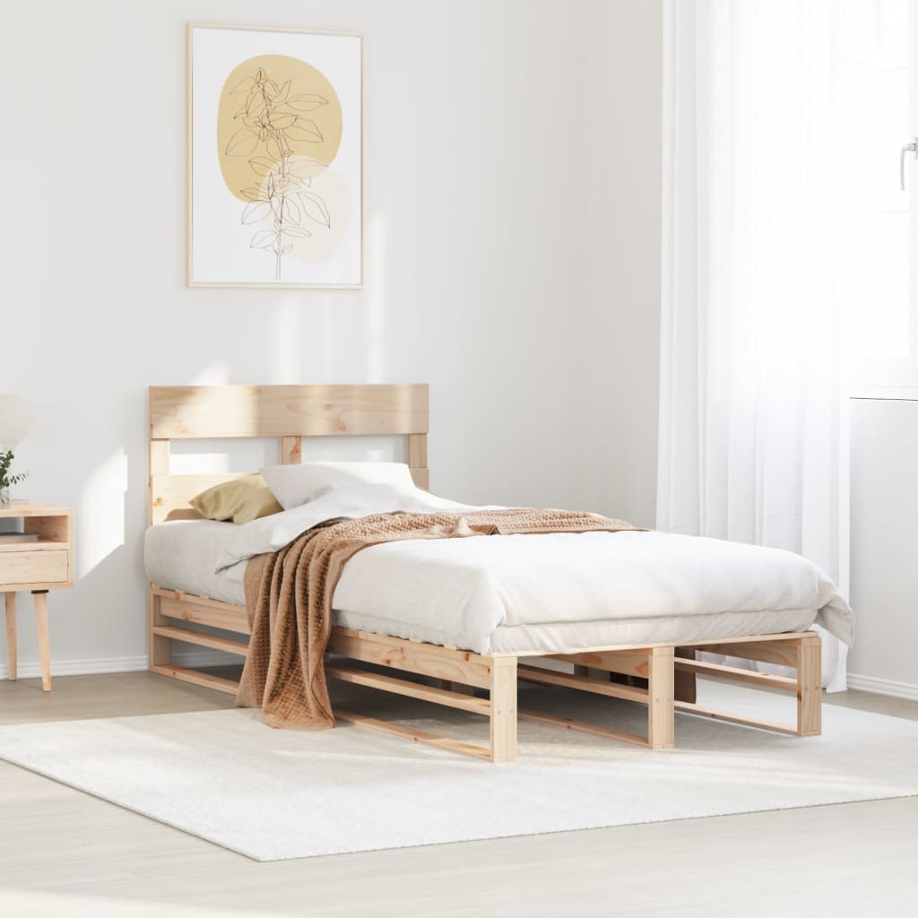 Bedframe zonder matras massief grenenhout 75x190 cm is nu te koop bij PeponiXL, paradijselijk wonen!