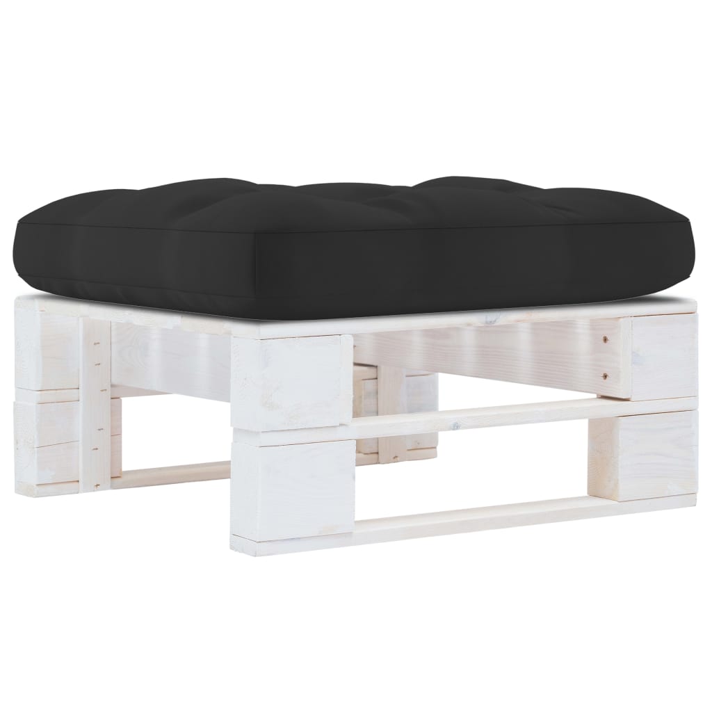 Tuinhocker pallet geïmpregneerd grenenhout wit is nu te koop bij PeponiXL, paradijselijk wonen!
