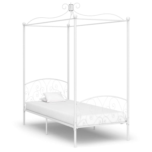 Hemelbedframe metaal wit 90x200 cm is nu te koop bij PeponiXL, paradijselijk wonen!