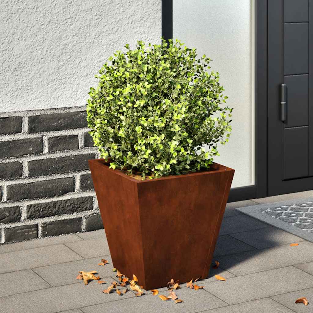 Plantenbakken 2 st 30x30x30 cm weervast staal is nu te koop bij PeponiXL, paradijselijk wonen!