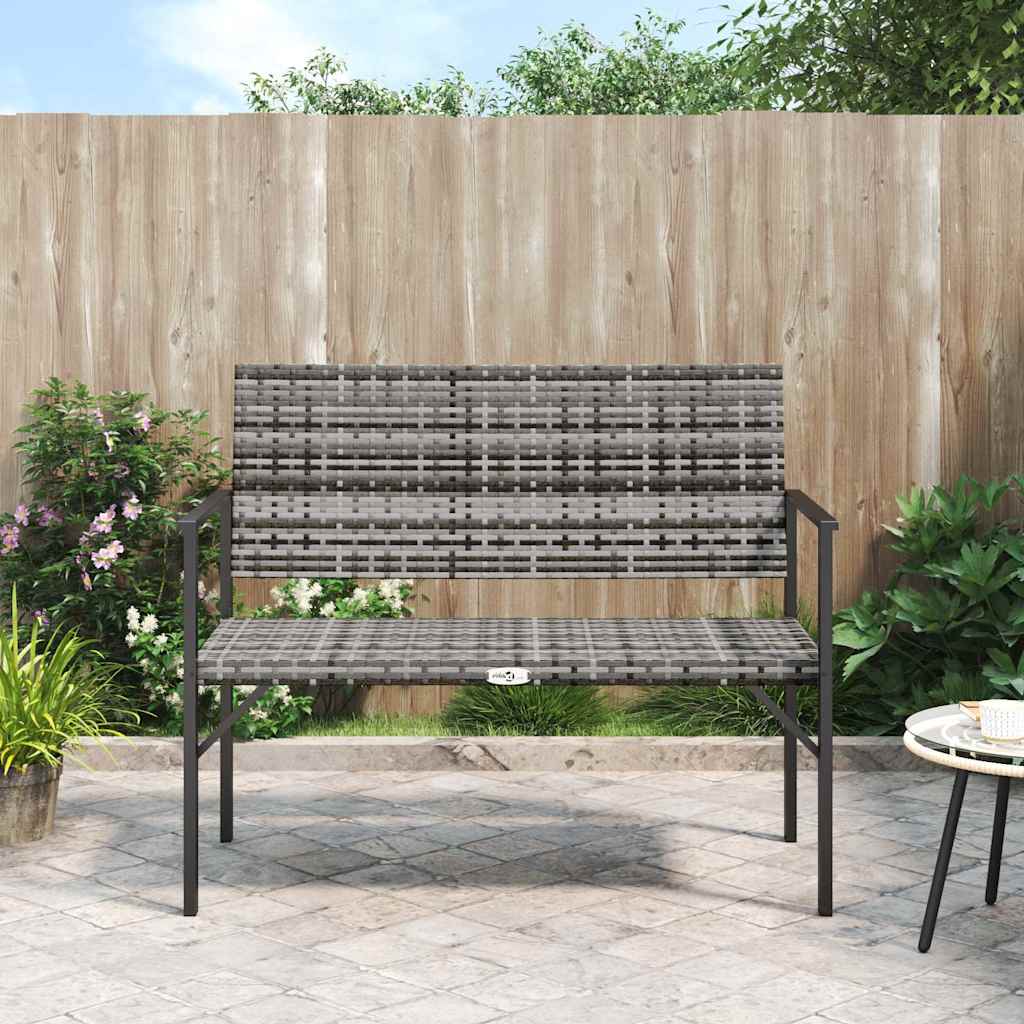 Tuinbank 2-zits poly rattan grijs is nu te koop bij PeponiXL, paradijselijk wonen!