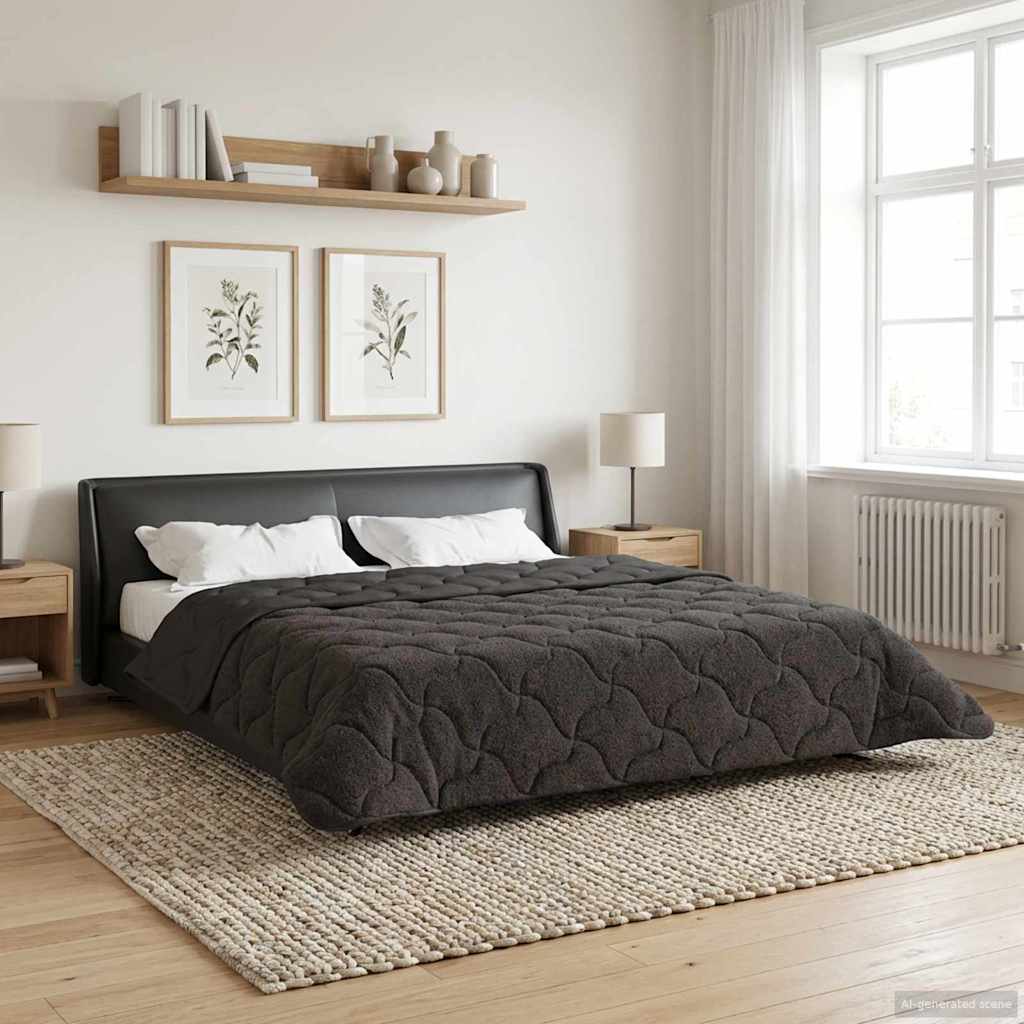 Winter Dekbed Gekwilt Antraciet 200 x 200 cm is nu te koop bij PeponiXL, paradijselijk wonen!