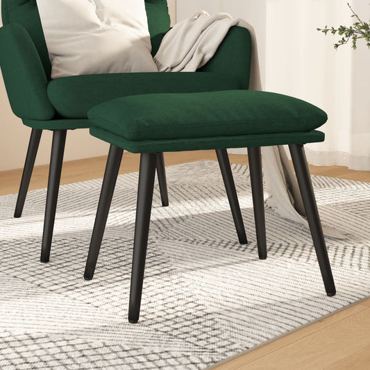 Voetenbank 45x29,5x35 cm stof donkergroen is nu te koop bij PeponiXL, paradijselijk wonen!