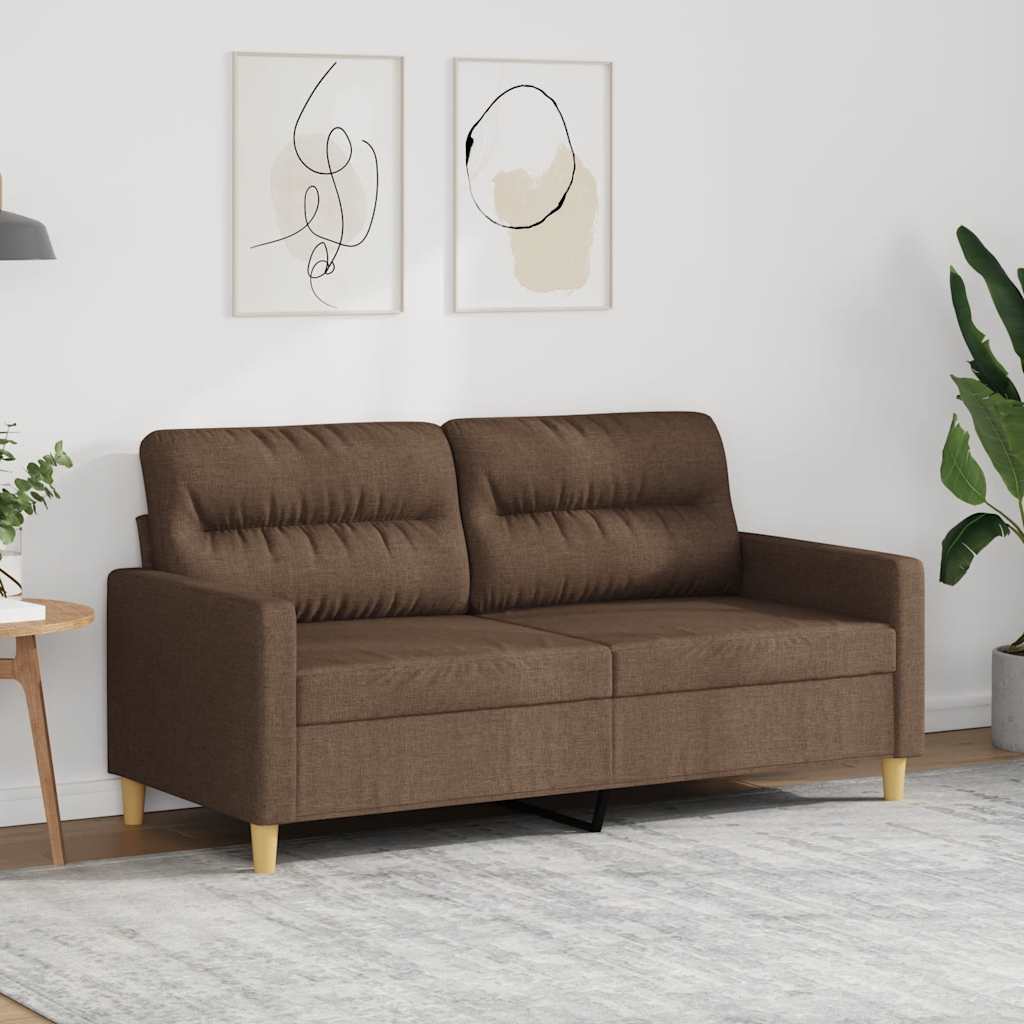 Tweezitsbank 140 cm stof bruin is nu te koop bij PeponiXL, paradijselijk wonen!