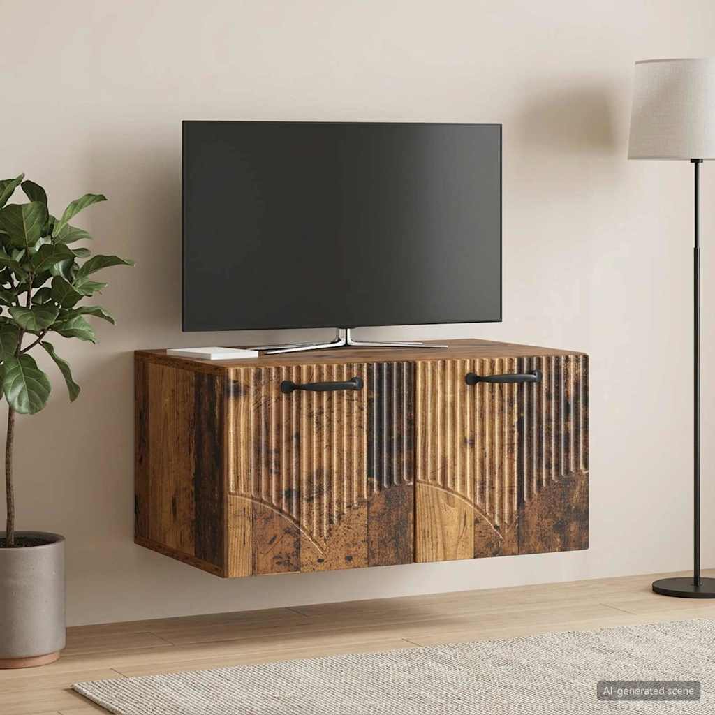 Wandbeugel TV-kast Oud hout 59,5 x 41 x 30 cm Bewerkt hout is nu te koop bij PeponiXL, paradijselijk wonen!
