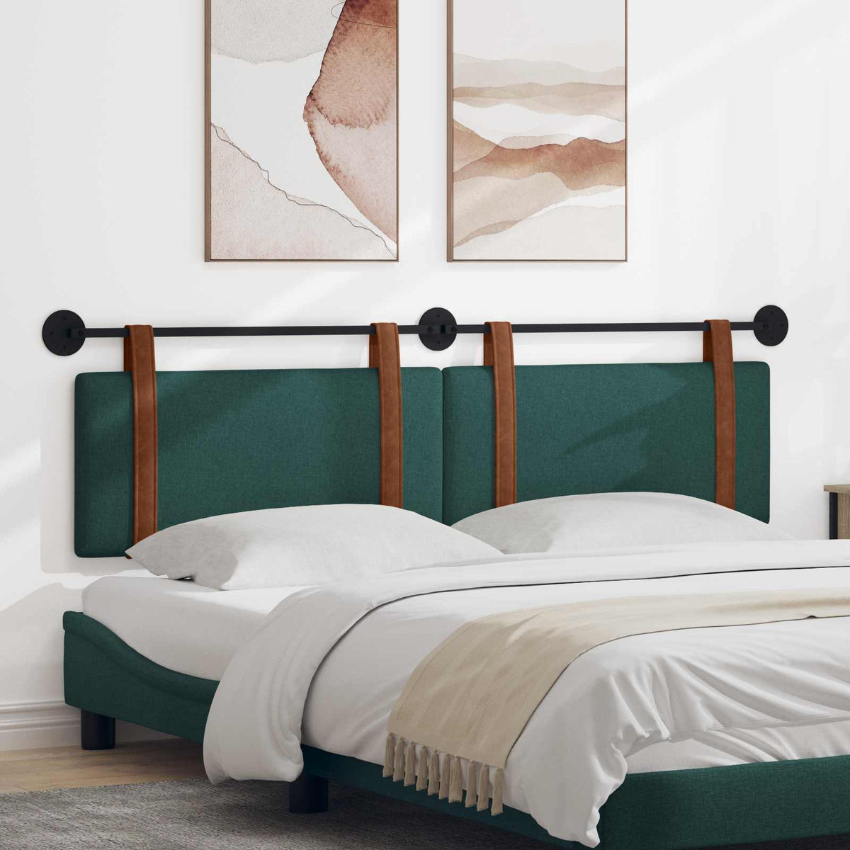 Hangend hoofdbord Donkergroen Antiek PU is nu te koop bij PeponiXL, paradijselijk wonen!