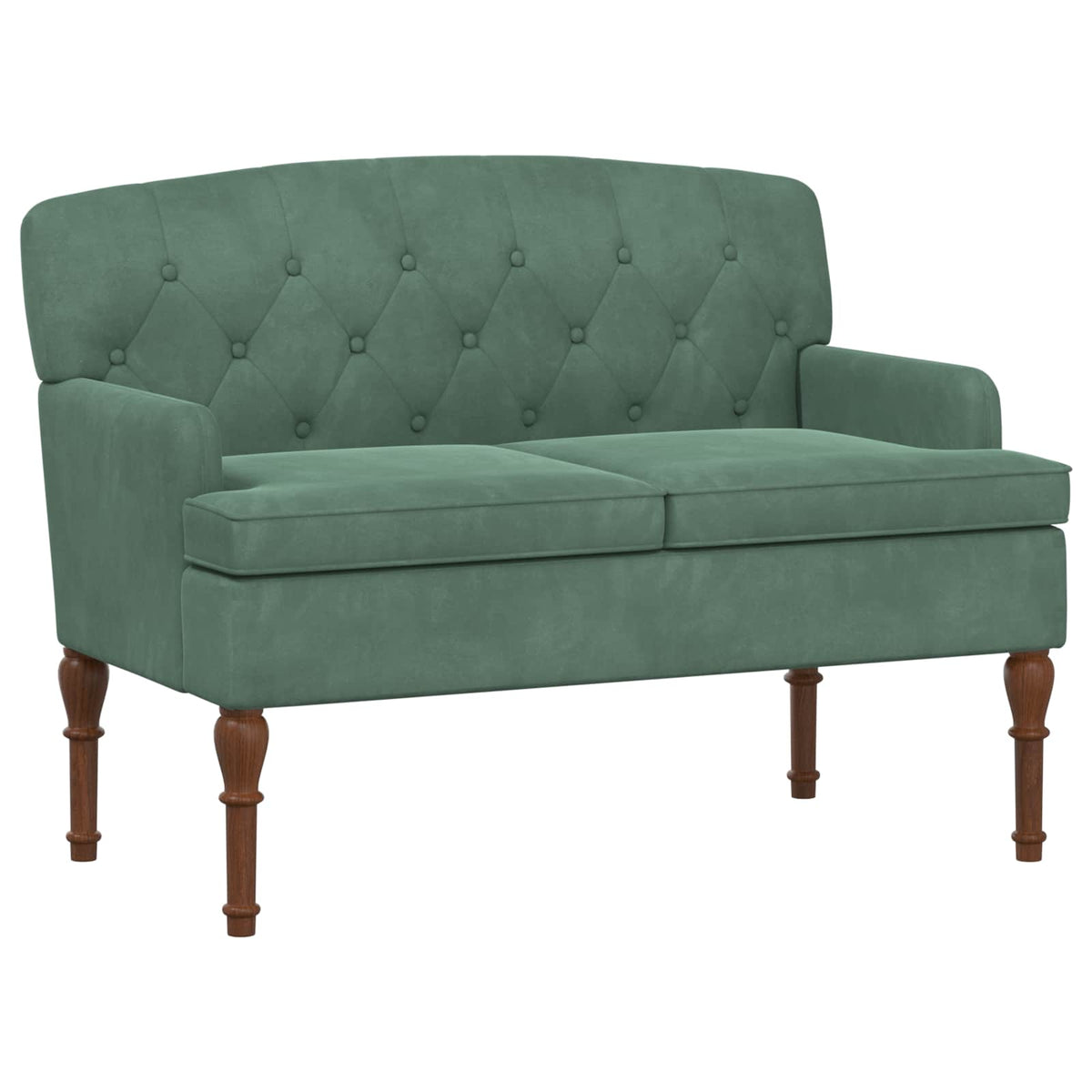 Loungebank met knopencomfort Zeegroen 111 x 65 x 79 cm Fluweel is nu te koop bij PeponiXL, paradijselijk wonen!