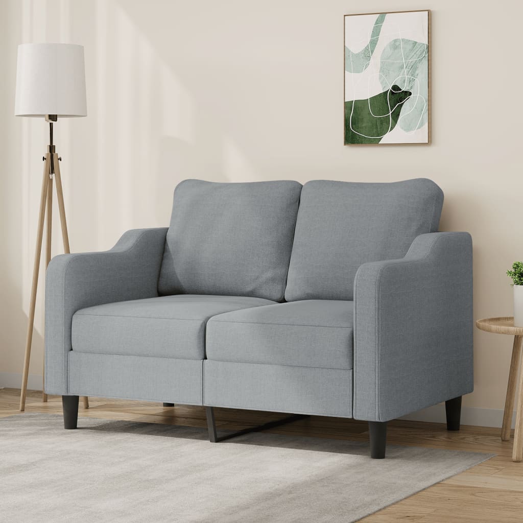 Tweezitsbank 120 cm stof lichtgrijs is nu te koop bij PeponiXL, paradijselijk wonen!