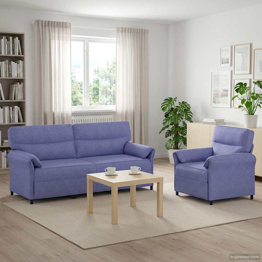 Bankstel 2 st Jeans Blauw Stof is nu te koop bij PeponiXL, paradijselijk wonen!