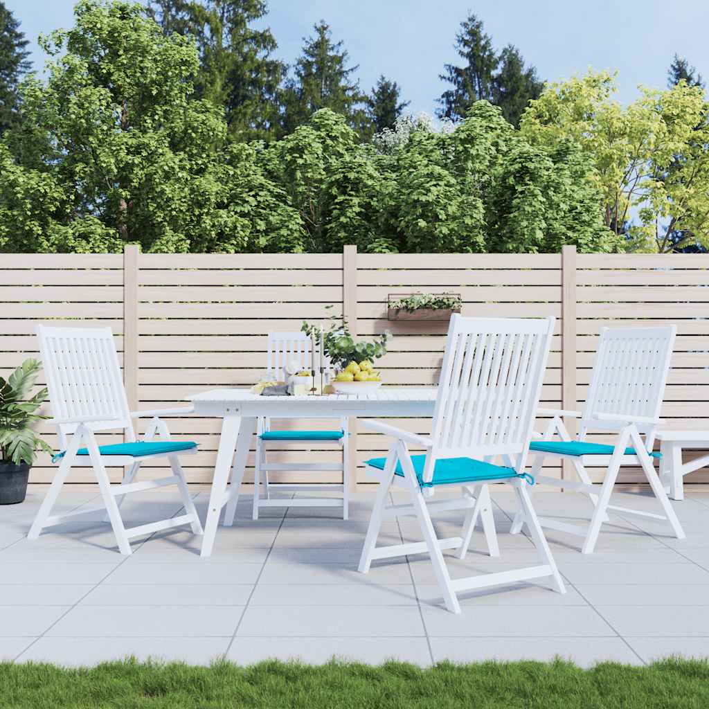 Tuinstoelkussens 4 st 50x50x4 cm stof turquoise is nu te koop bij PeponiXL, paradijselijk wonen!