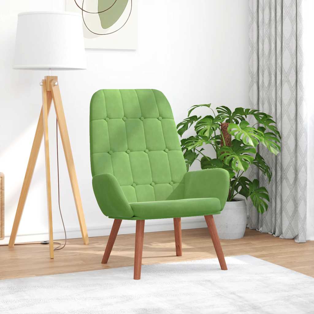 Relaxstoel fluweel lichtgroen is nu te koop bij PeponiXL, paradijselijk wonen!