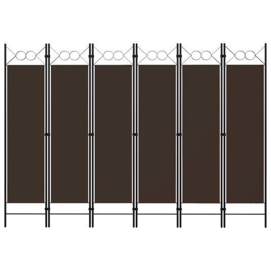 Kamerscherm met 6 panelen 240x180 cm bruin is nu te koop bij PeponiXL, paradijselijk wonen!