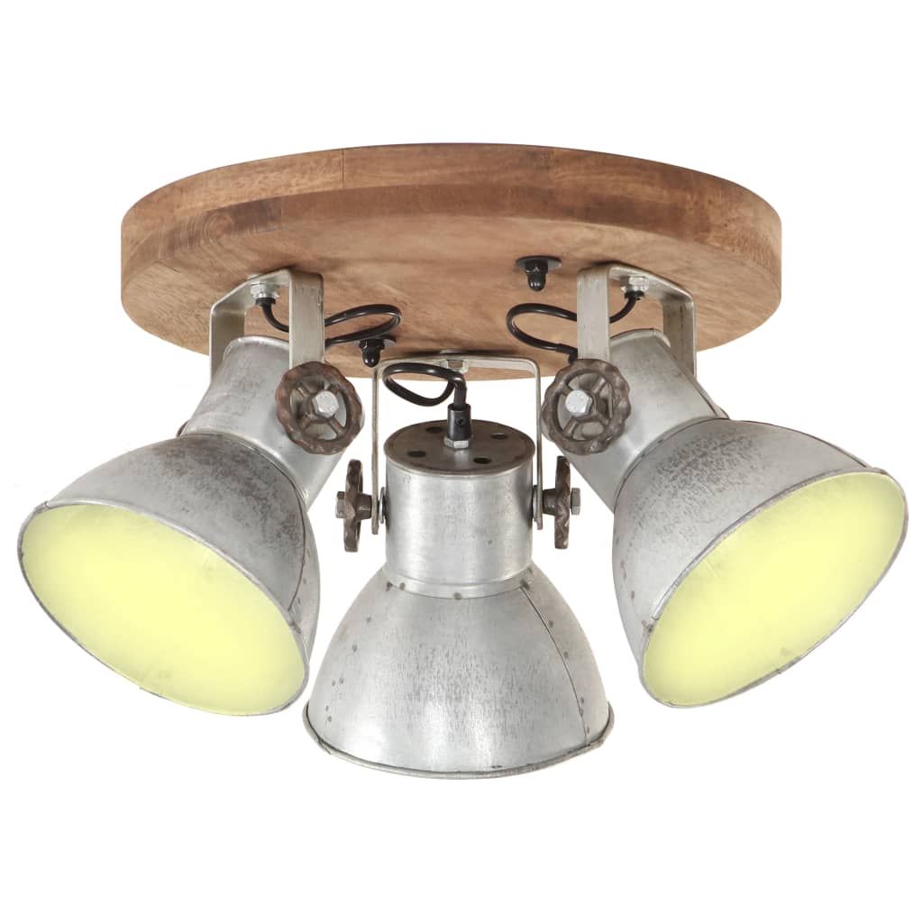 Plafondlamp industrieel 25 W E27 42x27 cm zilverkleurig is nu te koop bij PeponiXL, paradijselijk wonen!