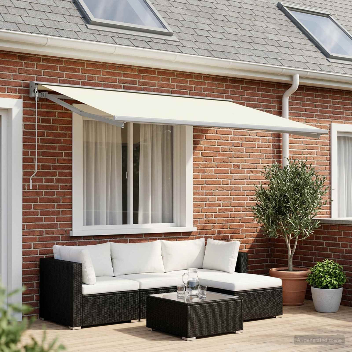 Vervangingsdoek voor zonnescherm Crèmekleurig 600 × 350 cm is nu te koop bij PeponiXL, paradijselijk wonen!