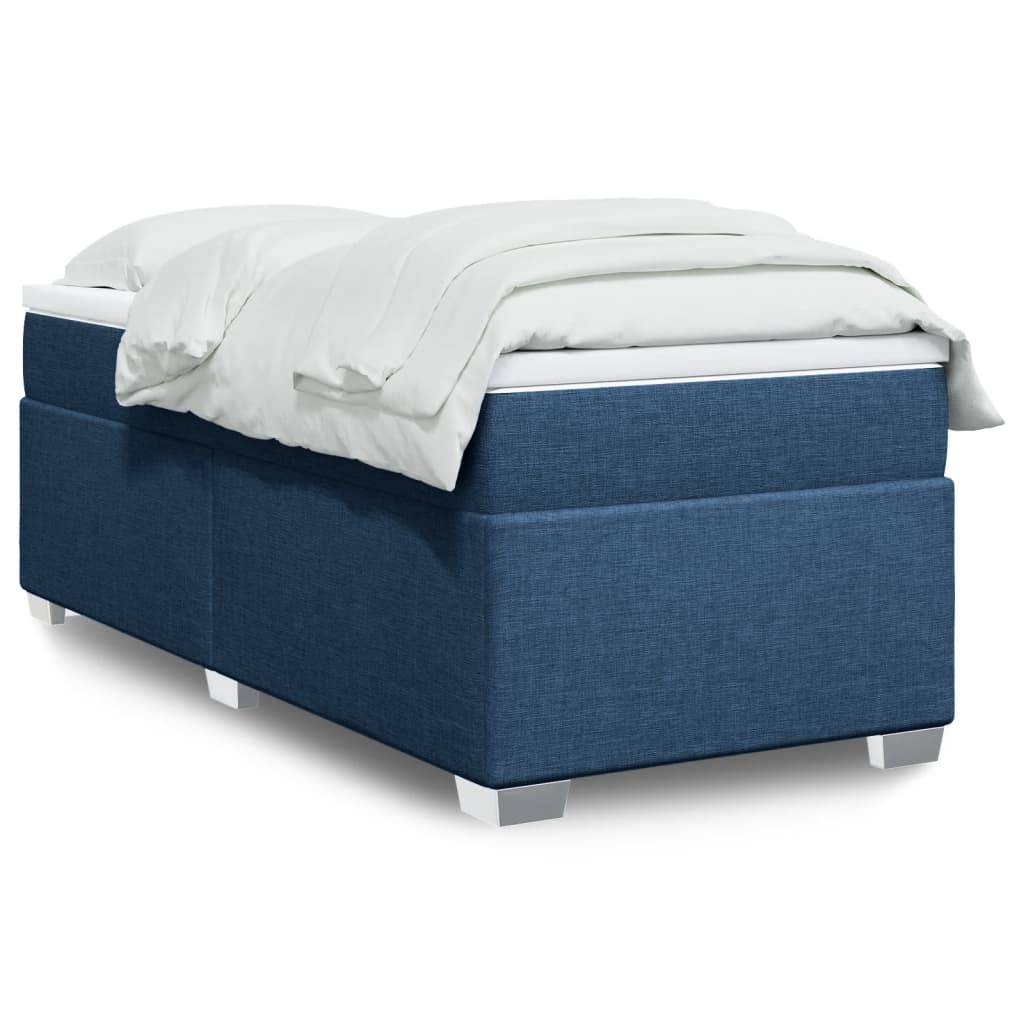 Boxspring met matras stof blauw 90x200 cm is nu te koop bij PeponiXL, paradijselijk wonen!