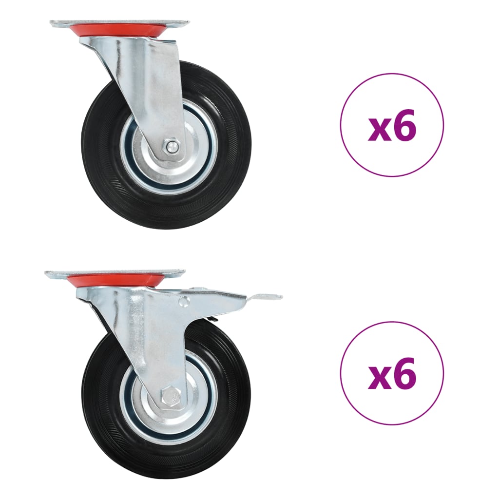 12 st Zwenkwielen 125 mm is nu te koop bij PeponiXL, paradijselijk wonen!