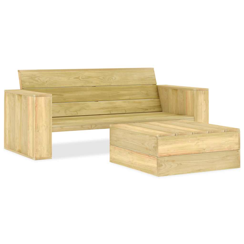 2-delige Loungeset geïmpregneerd grenenhout is nu te koop bij PeponiXL, paradijselijk wonen!