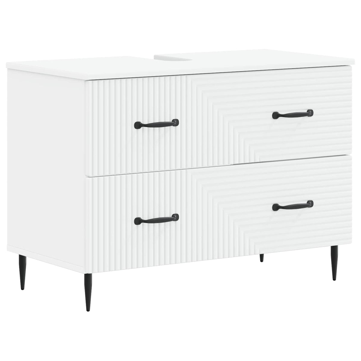 Badkamer wastafelkast HAARLEM Wit 82 x 41 x 58,5 cm is nu te koop bij PeponiXL, paradijselijk wonen!