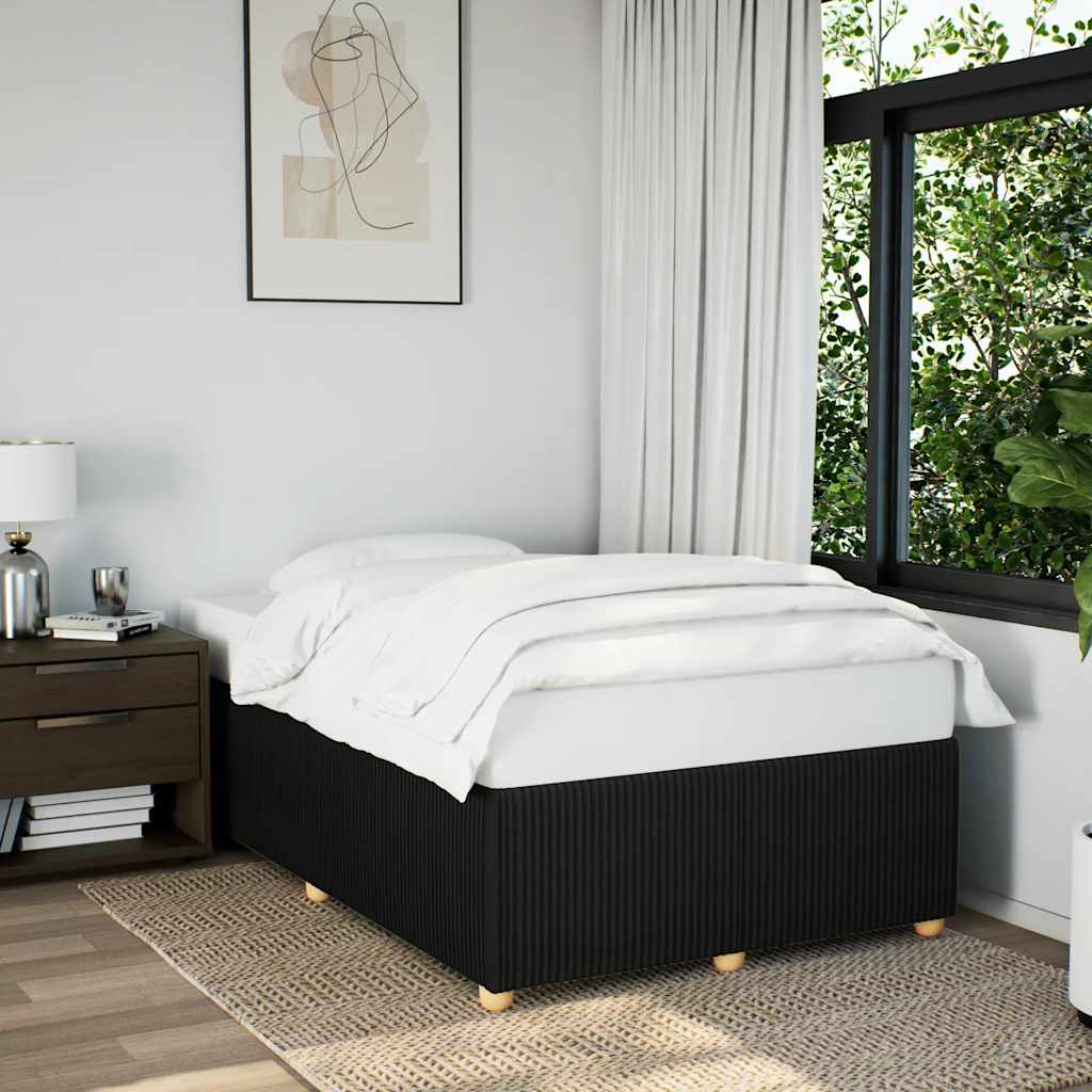 Bedframe zonder matras 120x200 cm stof zwart is nu te koop bij PeponiXL, paradijselijk wonen!