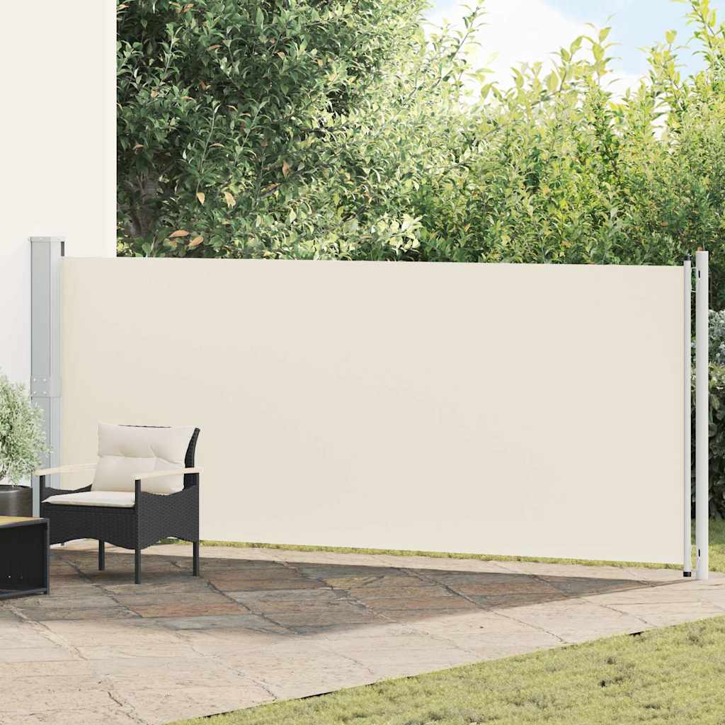 Tuinscherm uittrekbaar 600x160 cm crème is nu te koop bij PeponiXL, paradijselijk wonen!