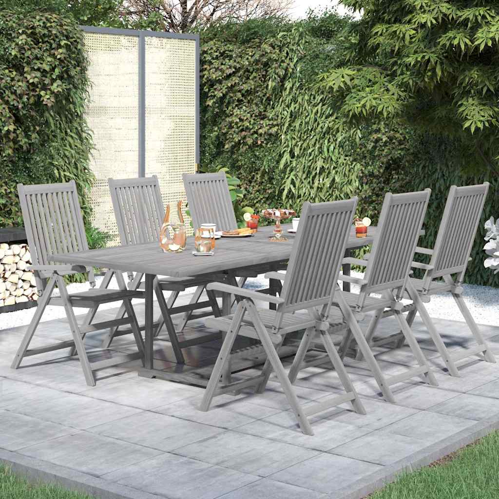 7-delige Tuinset massief acaciahout is nu te koop bij PeponiXL, paradijselijk wonen!