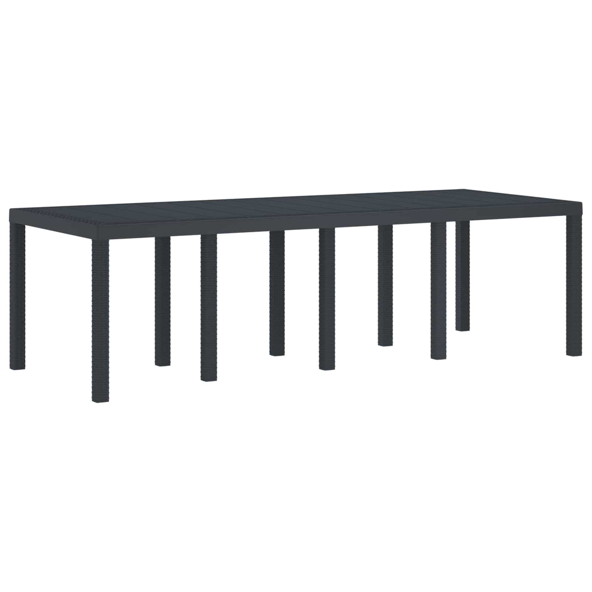 Tuinstafel Antraciet 250 x 100 x 73 cm poly rattan is nu te koop bij PeponiXL, paradijselijk wonen!