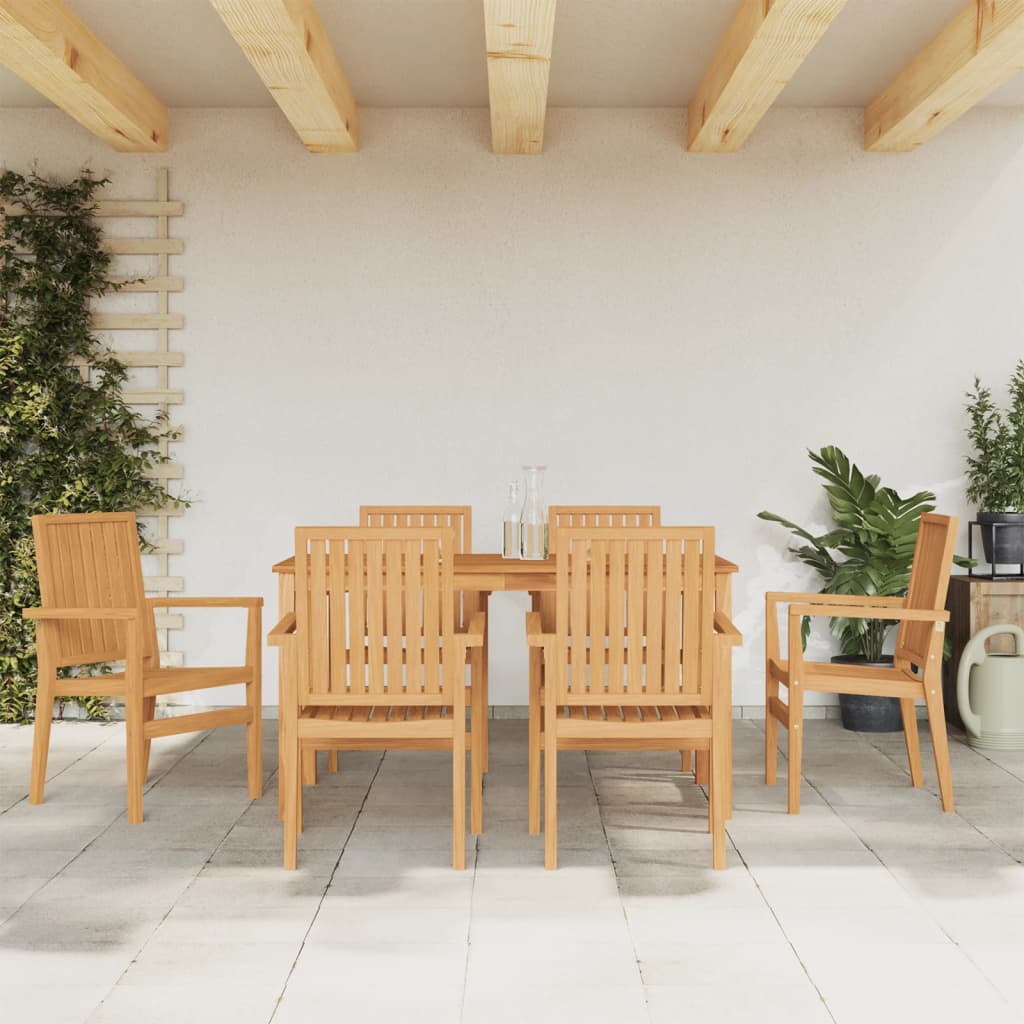 7-delige Tuinset massief teakhout is nu te koop bij PeponiXL, paradijselijk wonen!