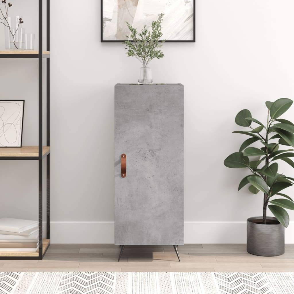 Dressoir 34,5x34x90 cm bewerkt hout betongrijs is nu te koop bij PeponiXL, paradijselijk wonen!