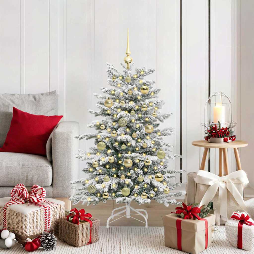 Kunstmatige Inklapbare Kerstboom Wit 120 cm PE en PVC is nu te koop bij PeponiXL, paradijselijk wonen!