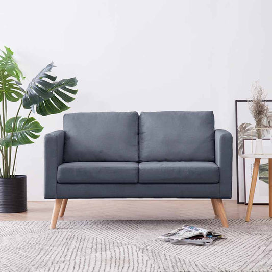 Tweezitsbank stof donkergrijs is nu te koop bij PeponiXL, paradijselijk wonen!