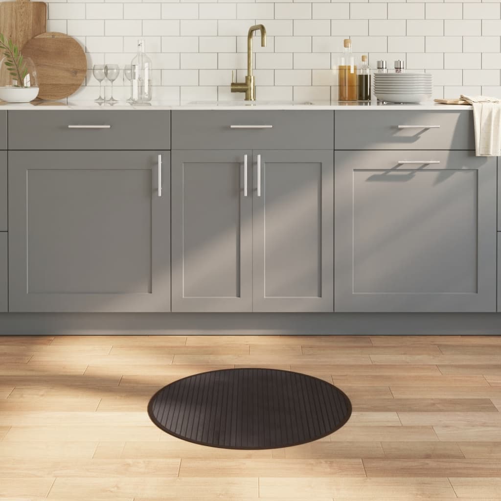 Vloerkleed rond 60 cm bamboe donkerbruin is nu te koop bij PeponiXL, paradijselijk wonen!