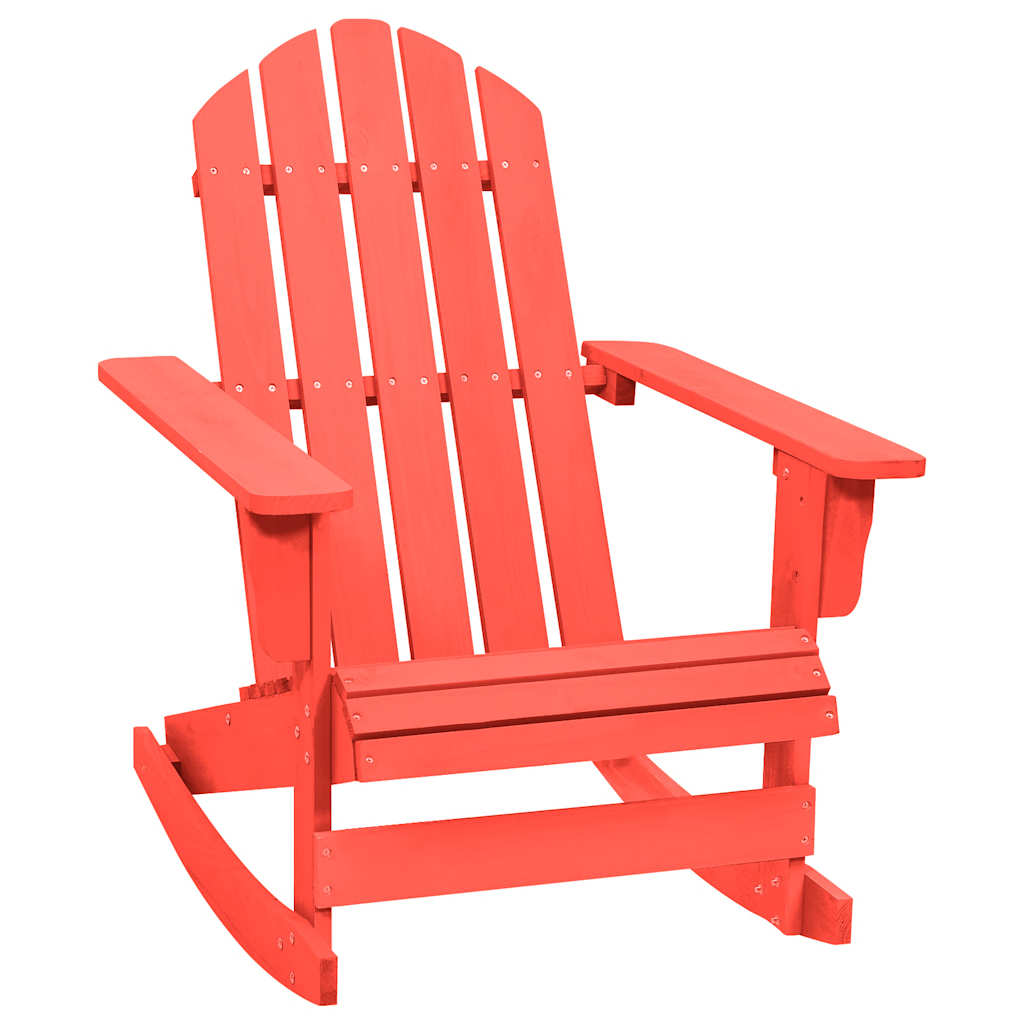 Schommelstoel Adirondack massief vurenhout rood is nu te koop bij PeponiXL, paradijselijk wonen!