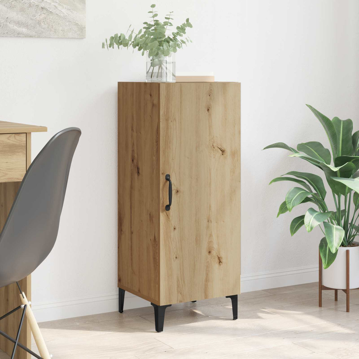 Dressoir Artisan Eiken 34,5 x 34 x 90 cm Bewerkt hout is nu te koop bij PeponiXL, paradijselijk wonen!
