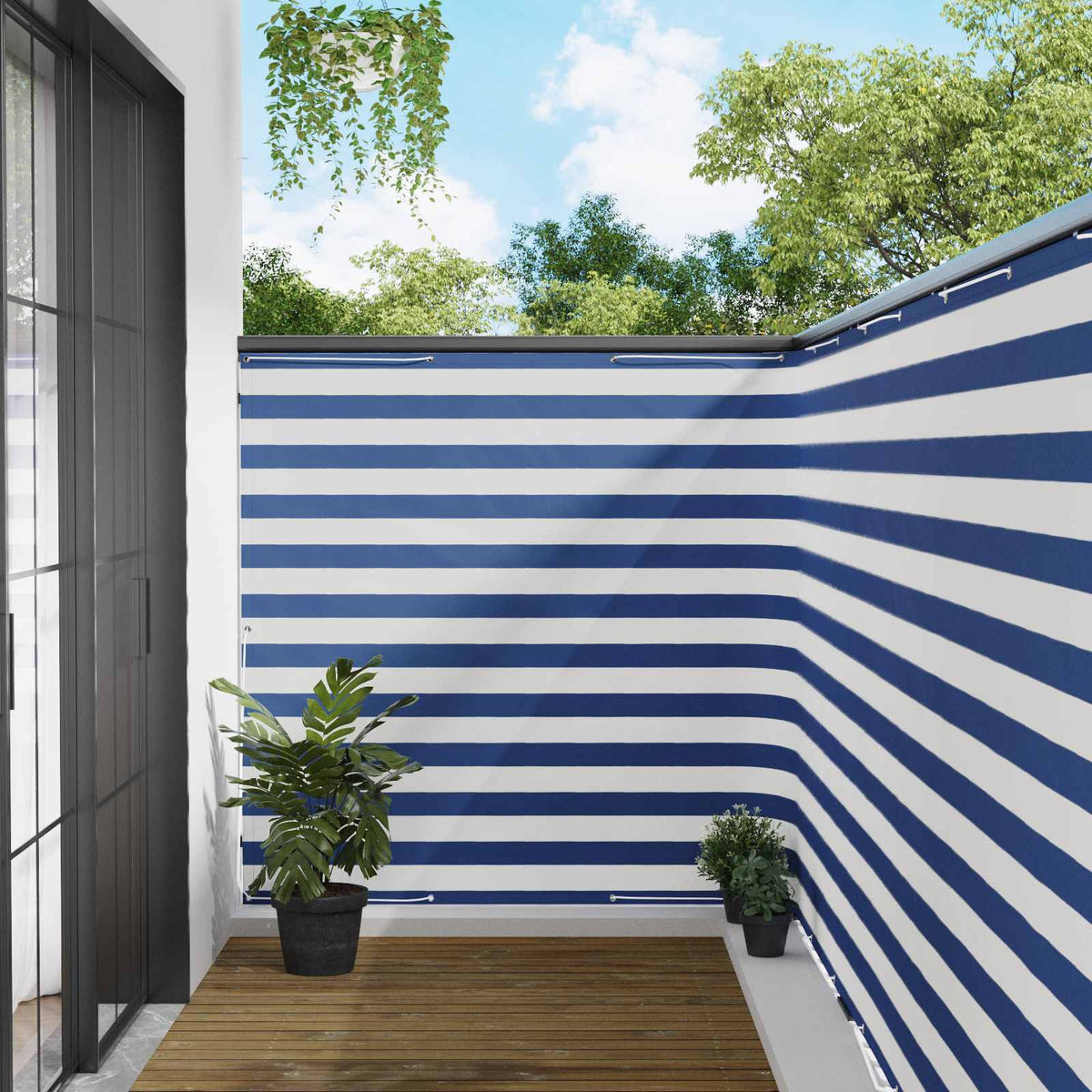 Balkon Privacy Scherm 150 x 300 cm Stof met PU-coating is nu te koop bij PeponiXL, paradijselijk wonen!