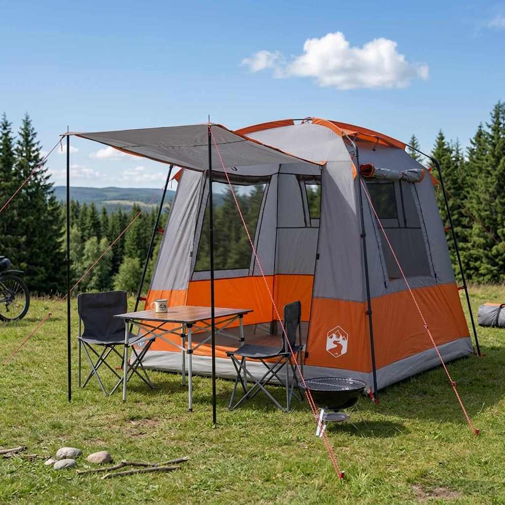 Partytent Grijs en Oranje 4-persoons is nu te koop bij PeponiXL, paradijselijk wonen!