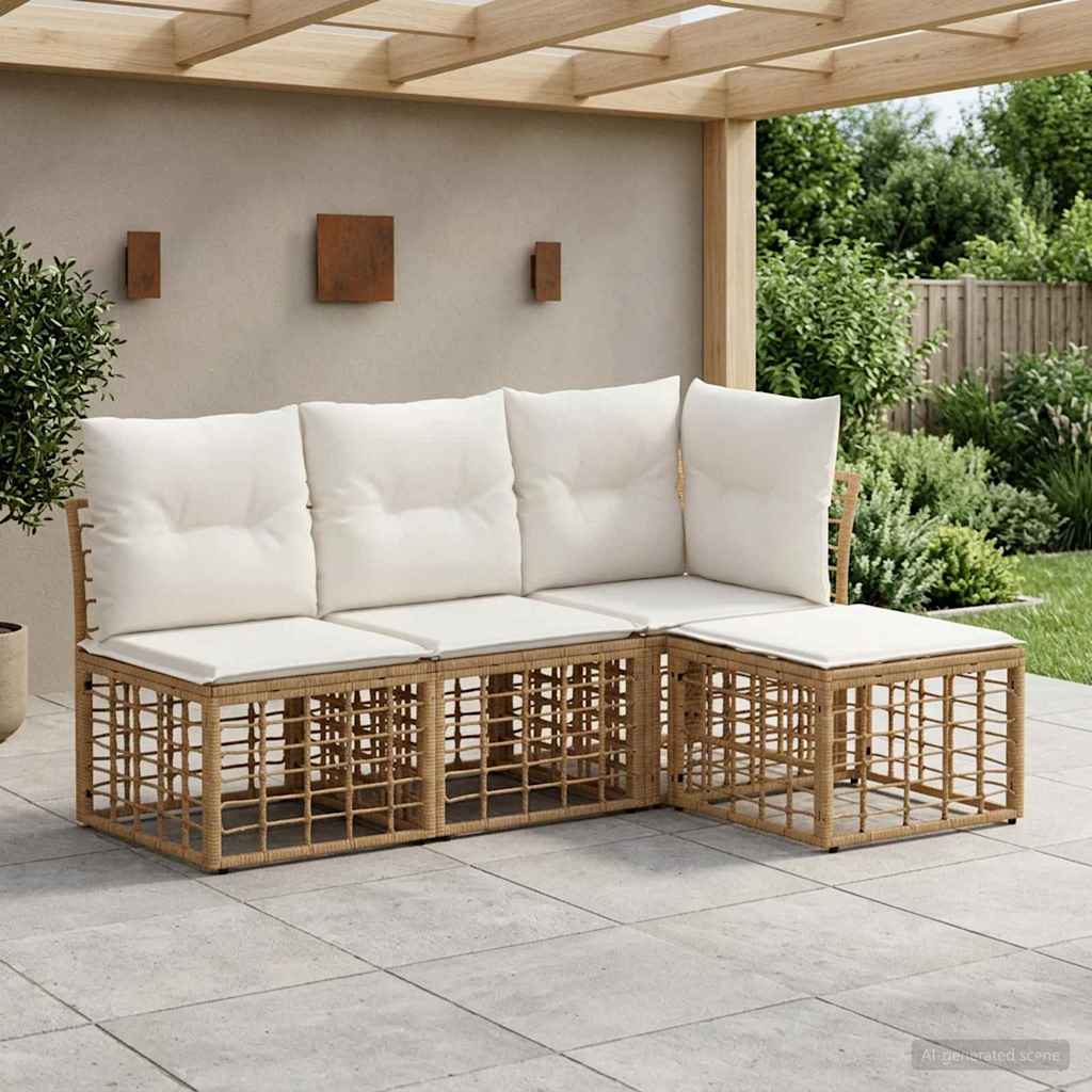 Buiten bankenset Naturel Polyester is nu te koop bij PeponiXL, paradijselijk wonen!