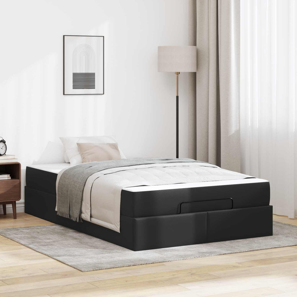 Bedframe met matras Anders 2 pcs Zwart PVC is nu te koop bij PeponiXL, paradijselijk wonen!