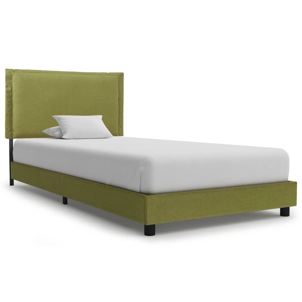 Bedframe stof groen 90x200 cm is nu te koop bij PeponiXL, paradijselijk wonen!
