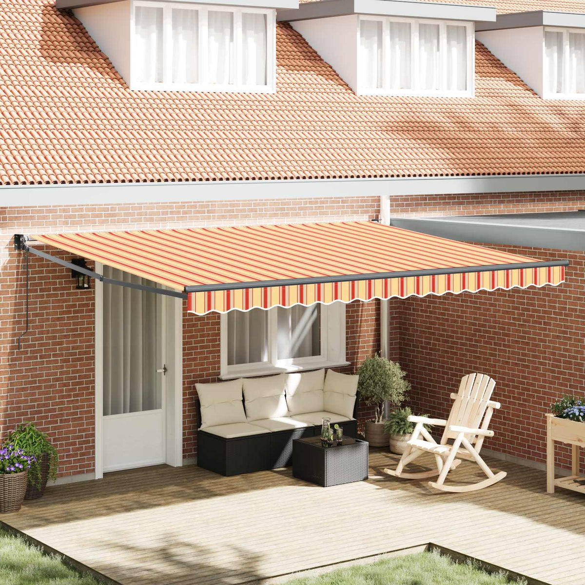 Markies Geel en Oranje 450 x 300 x 165 cm Polyester en Metaal is nu te koop bij PeponiXL, paradijselijk wonen!