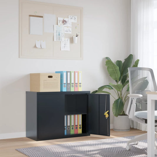 Archiefkast 90x40x70 cm staal antracietkleurig is nu te koop bij PeponiXL, paradijselijk wonen!