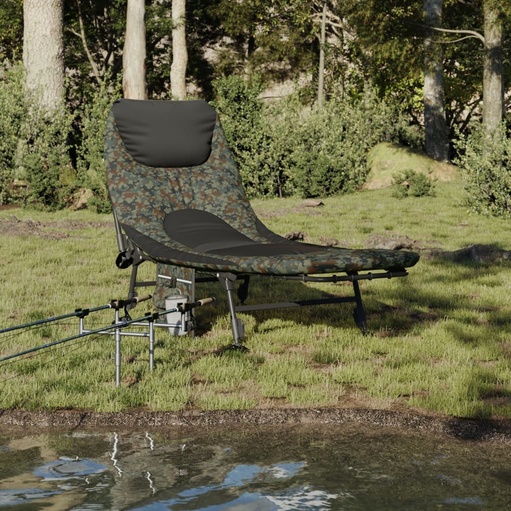 Visbed met verstelbare modderpoten inklapbaar camouflage is nu te koop bij PeponiXL, paradijselijk wonen!