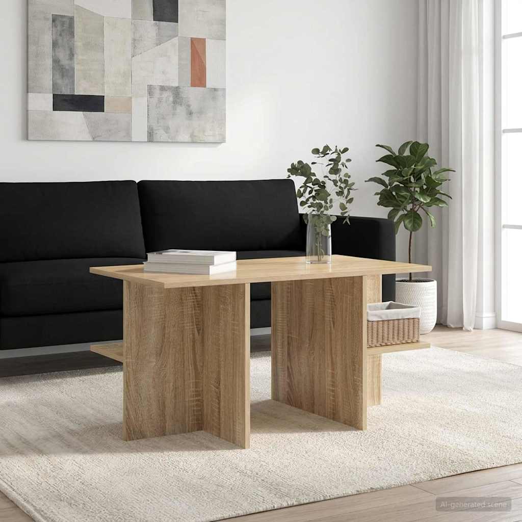 Salontafel Sonoma Eiken 87 x 50 x 45 cm Geconstrueerd hout is nu te koop bij PeponiXL, paradijselijk wonen!