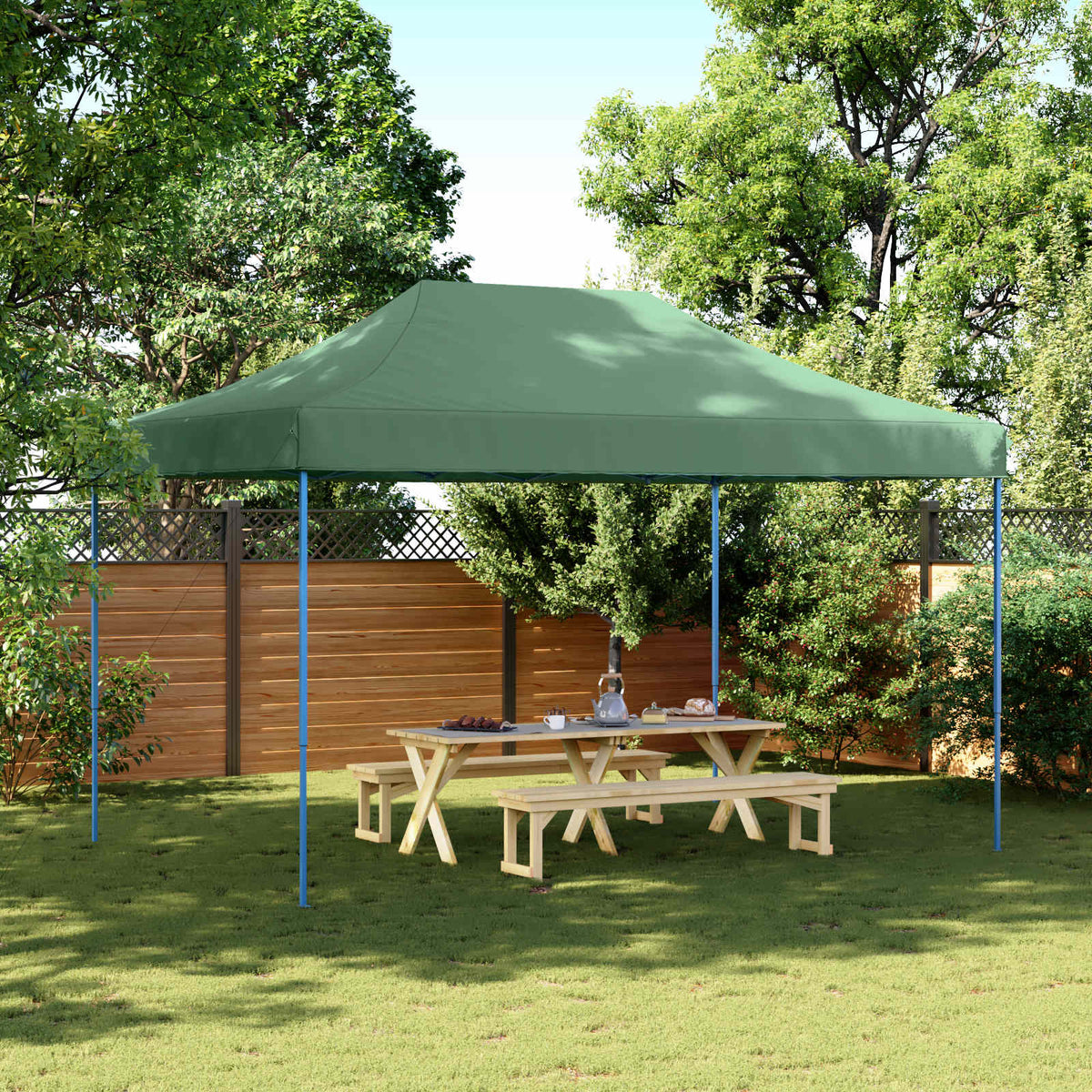 Partytent Groen 292 x 440 x 315 cm Oxford Stof is nu te koop bij PeponiXL, paradijselijk wonen!