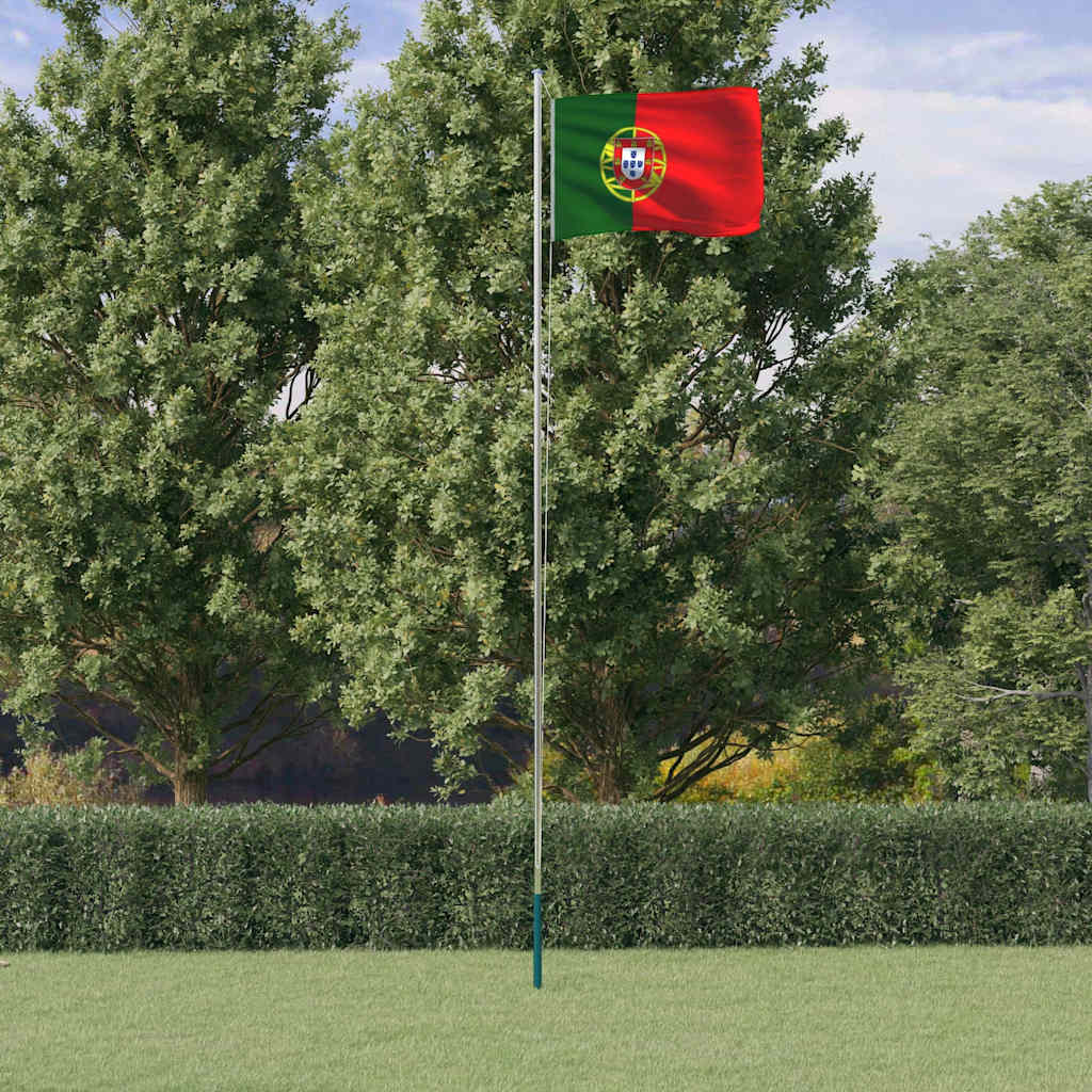 Vlag met vlaggenmast Portugal 6,08 m aluminium is nu te koop bij PeponiXL, paradijselijk wonen!