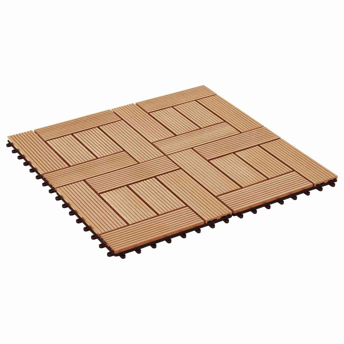 Terras Tegel 22 pcs Teakhout 30 x 30 cm WPC is nu te koop bij PeponiXL, paradijselijk wonen!