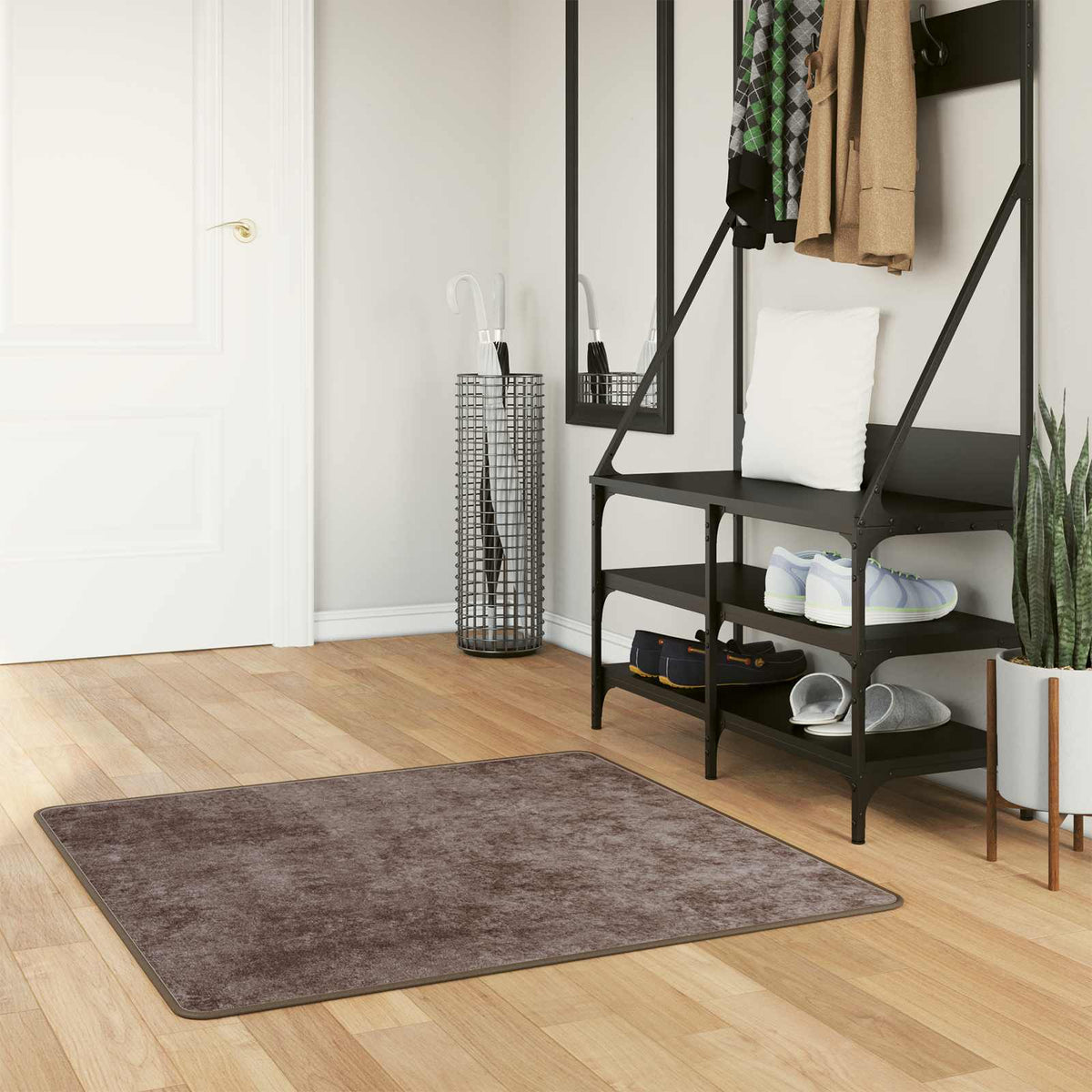 Vloerkleedloper MARSA Grijs 100 x 100 cm Polyester en PVC is nu te koop bij PeponiXL, paradijselijk wonen!