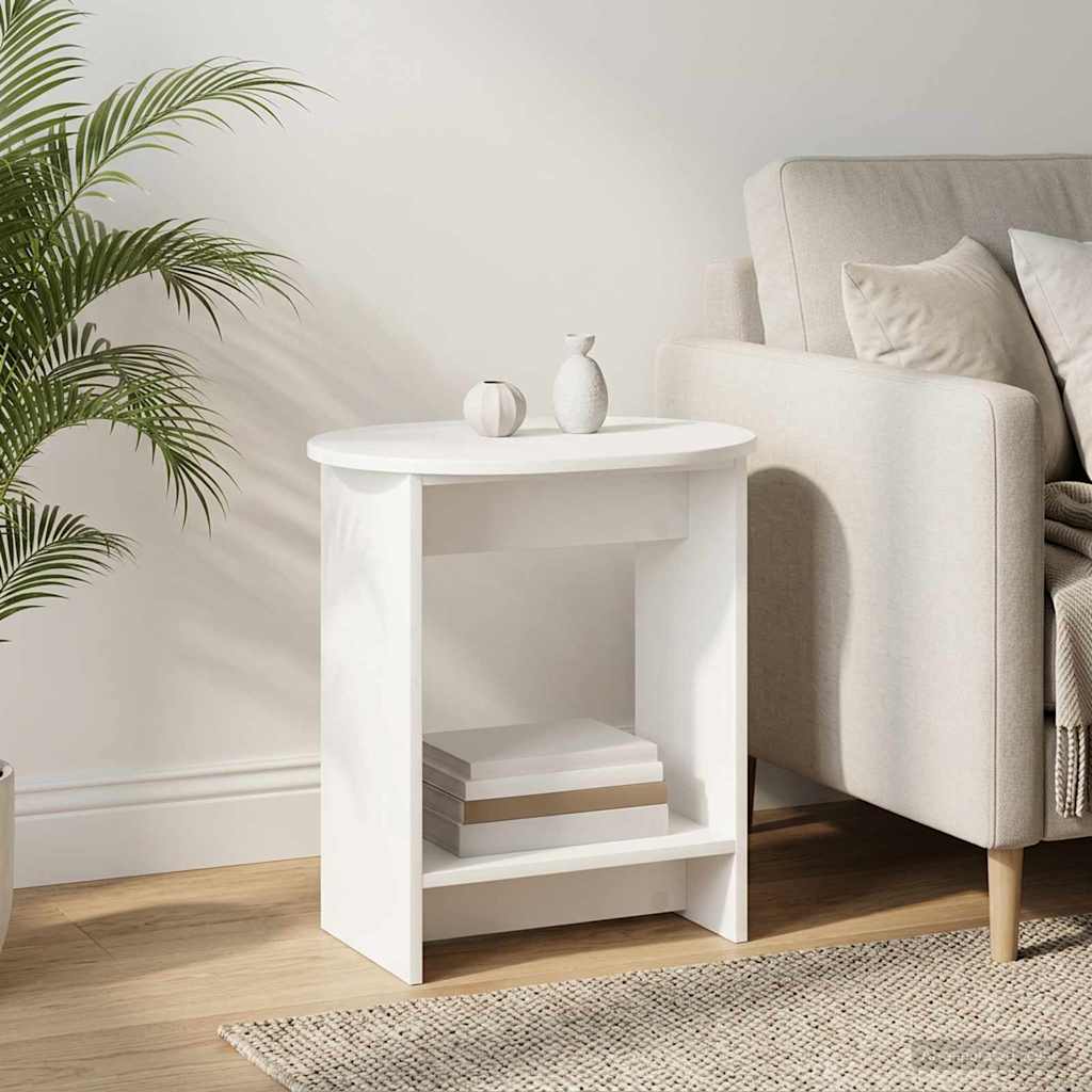 Bijzettafel Wit 50 x 39,5 x 55 cm Bewerkt hout is nu te koop bij PeponiXL, paradijselijk wonen!