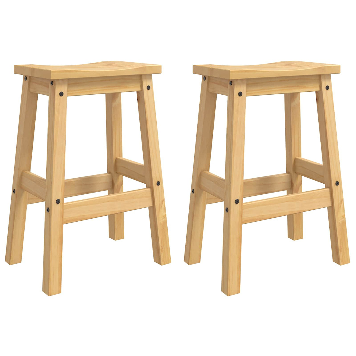Barkruk 2 pcs Honing Wax 44 x 30 x 63 cm Massief dennenhout is nu te koop bij PeponiXL, paradijselijk wonen!