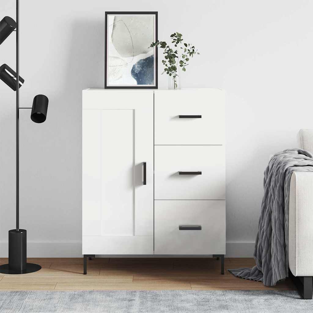 Dressoir 69,5x34x90 cm bewerkt hout wit is nu te koop bij PeponiXL, paradijselijk wonen!