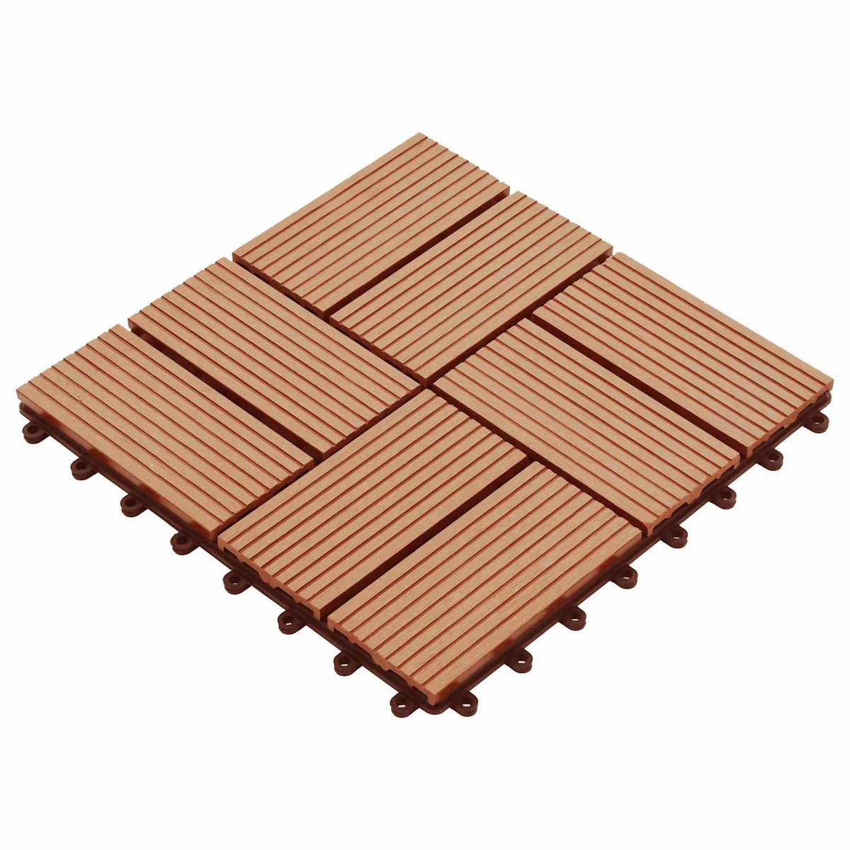 Terras Tegel 11 pcs Teakhout 30 x 30 cm WPC is nu te koop bij PeponiXL, paradijselijk wonen!